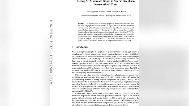 Listing All Maximal Cliques in Sparse Graphs in Near-optimal Time