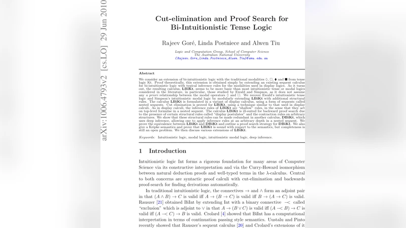 Cut-Elimination and Proof Search for Bi-Intuitionistic Tense Logic