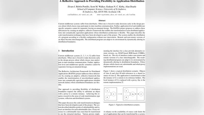 A Reflective Approach to Providing Flexibility in Application   Distribution