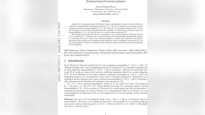 Semitopological homomorphisms