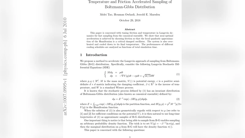 Temperature and Friction Accelerated Sampling of Boltzmann-Gibbs   Distribution