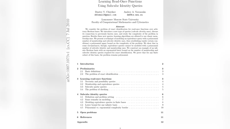 Learning Read-Once Functions Using Subcube Identity Queries