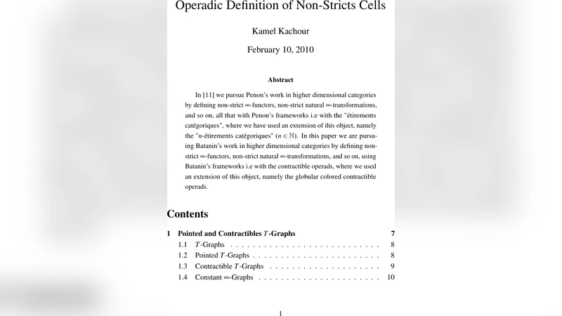 Operadic Definition of Non-Stricts Cells