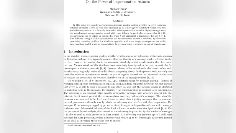 On the Power of Impersonation Attacks