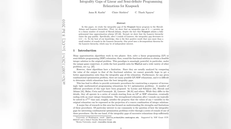 Integrality Gaps of Linear and Semi-definite Programming Relaxations for   Knapsack