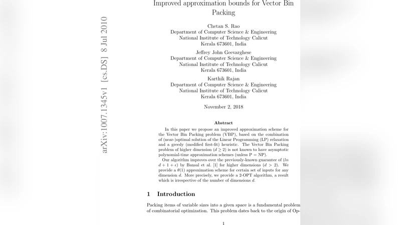 Improved approximation bounds for Vector Bin Packing