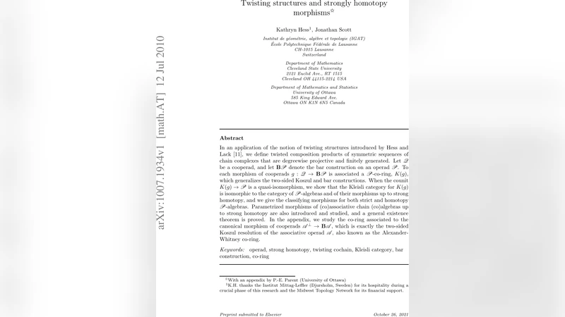 Twisting structures and strongly homotopy morphisms