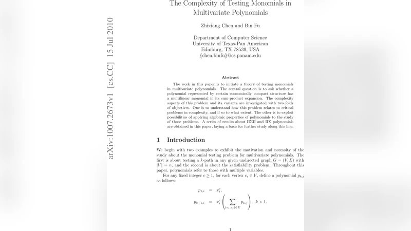 The Complexity of Testing Monomials in Multivariate Polynomials