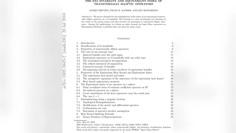 The eta invariant and equivariant index of transversally elliptic   operators