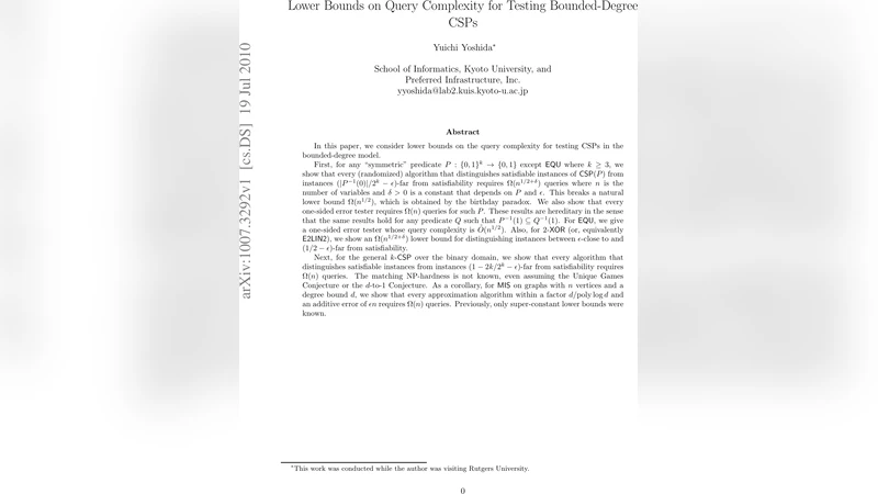 Lower Bounds on Query Complexity for Testing Bounded-Degree CSPs