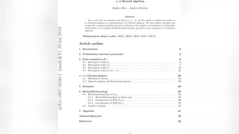 (a,b)-Koszul algebras