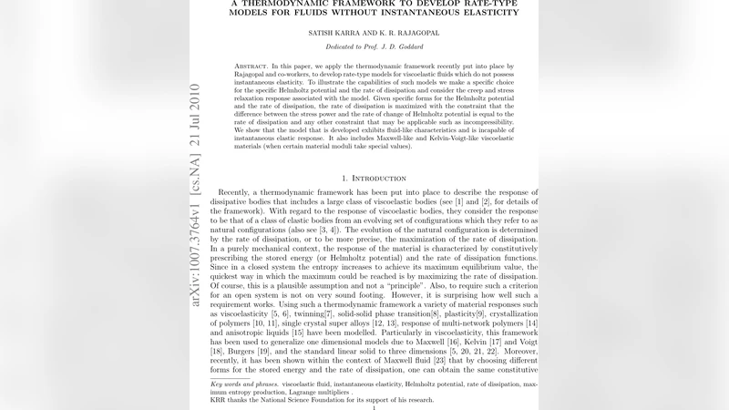 A thermodynamic framework to develop rate-type models for fluids without   instantaneous elasticity