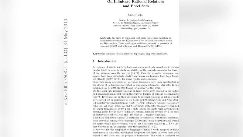 On Infinitary Rational Relations and Borel Sets