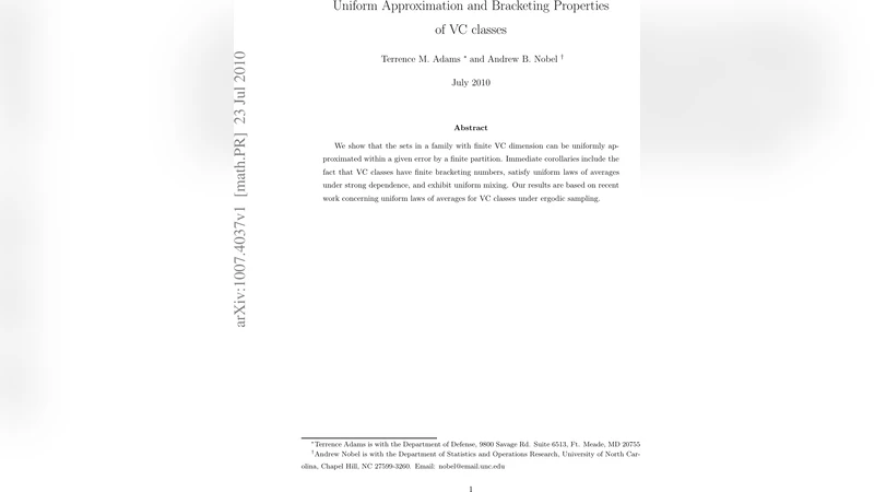 Uniform Approximation and Bracketing Properties of VC classes