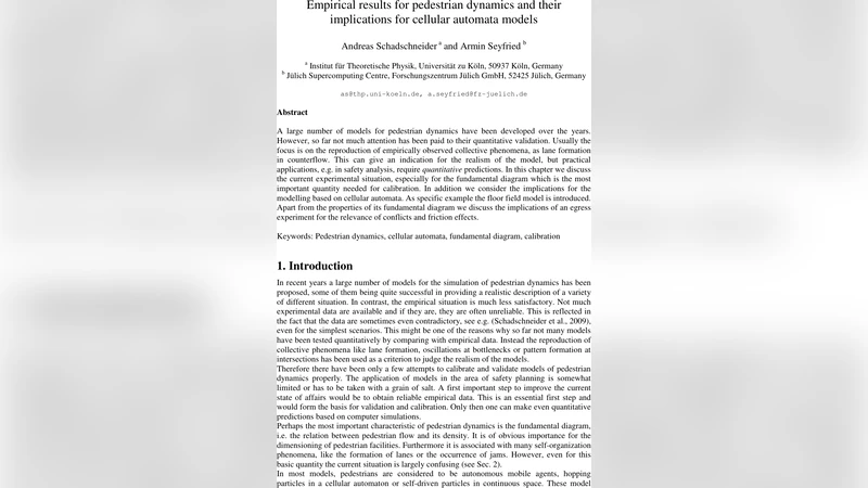 Empirical results for pedestrian dynamics and their implications for   cellular automata models