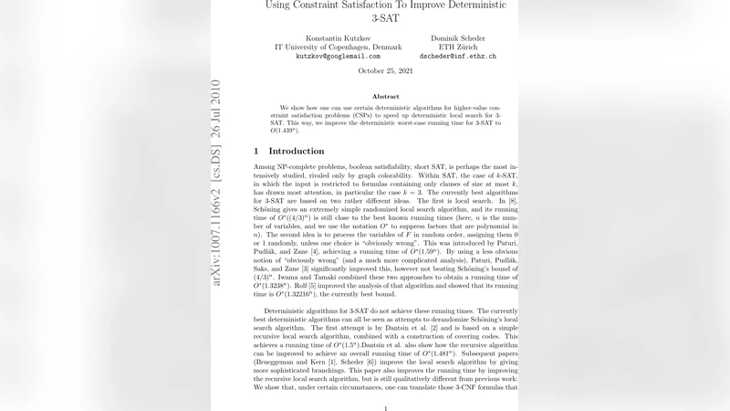 Using CSP To Improve Deterministic 3-SAT