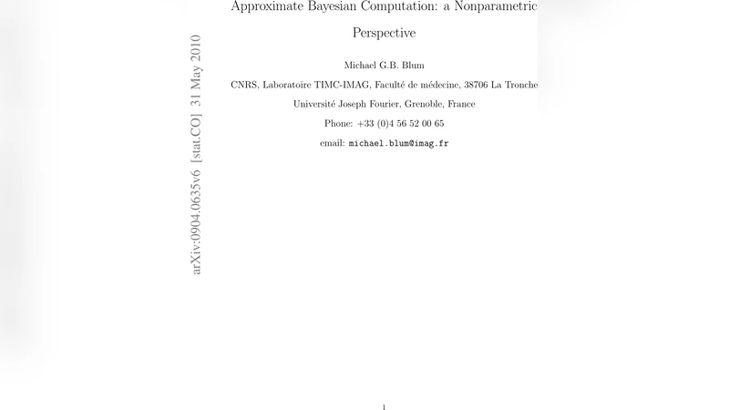 Approximate Bayesian Computation: a nonparametric perspective