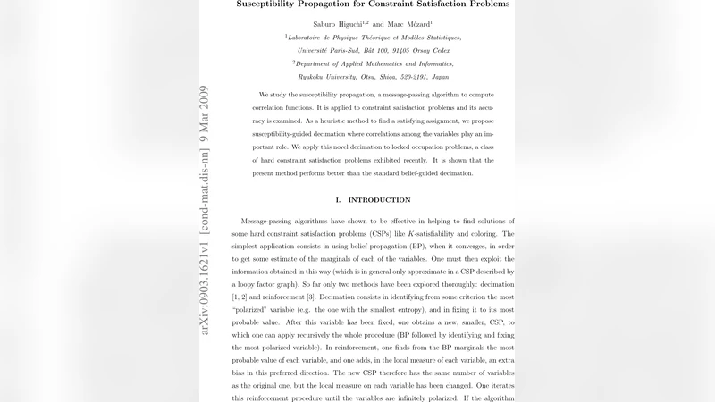 Susceptibility Propagation for Constraint Satisfaction Problems