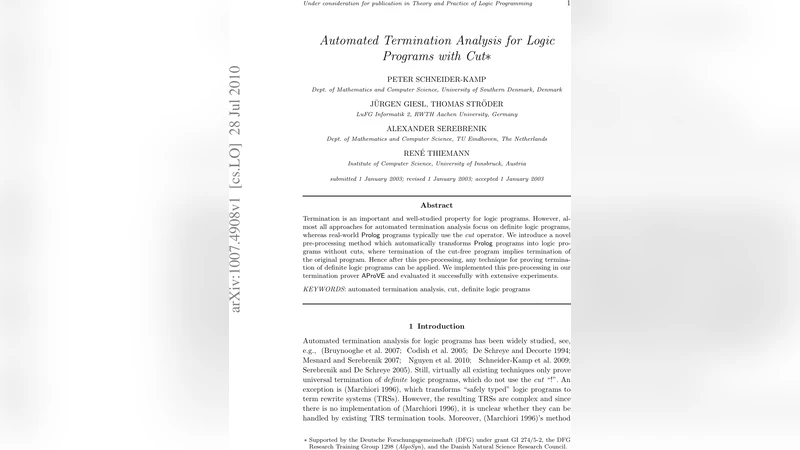 Automated Termination Analysis for Logic Programs with Cut