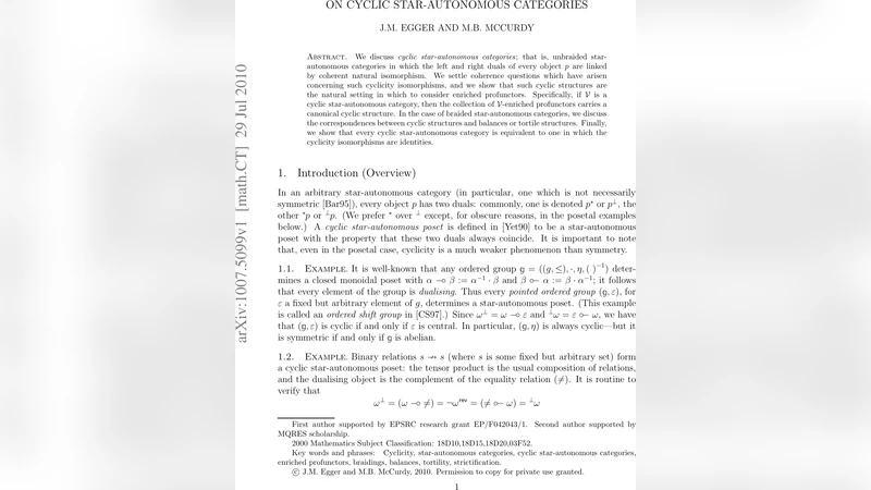 On Cyclic Star-Autonomous Categories