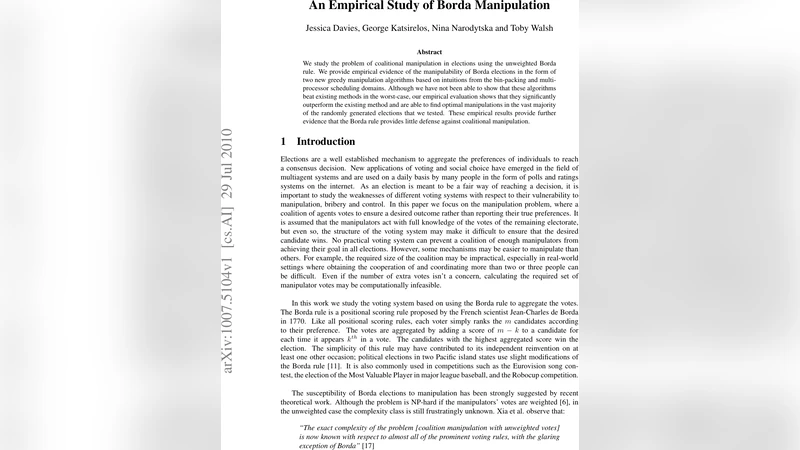 An Empirical Study of Borda Manipulation