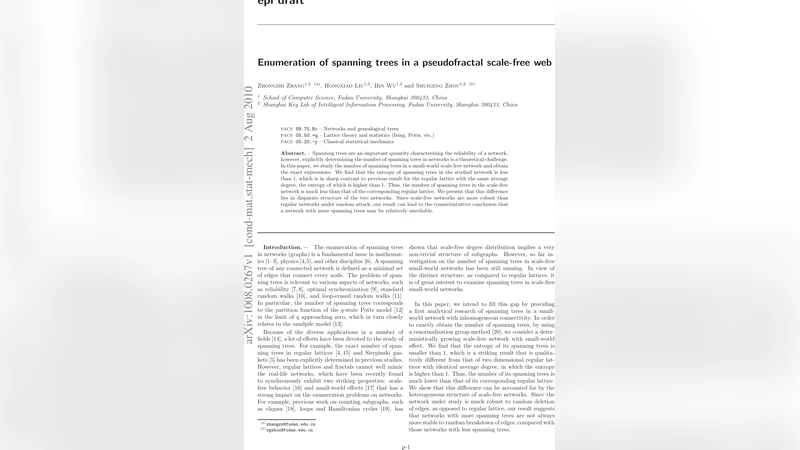 Enumeration of spanning trees in a pseudofractal scale-free web