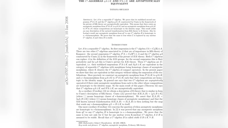 The C*-algebras qAotimes K and S^2Aotimes K are asymptotically   equivalent