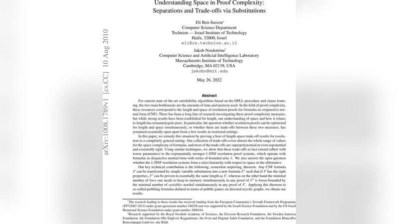 Understanding Space in Proof Complexity: Separations and Trade-offs via   Substitutions