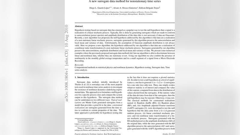 A new surrogate data method for nonstationary time series