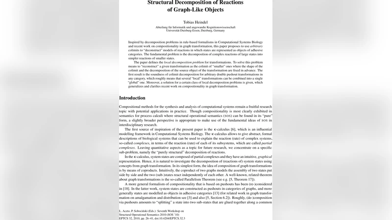 Structural Decomposition of Reactions of Graph-Like Objects