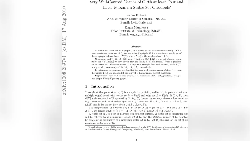Very Well-Covered Graphs of Girth at least Four and Local Maximum Stable   Set Greedoids