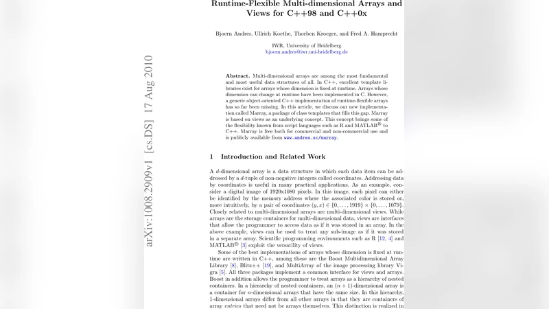 Runtime-Flexible Multi-dimensional Arrays and Views for C++98 and C++0x