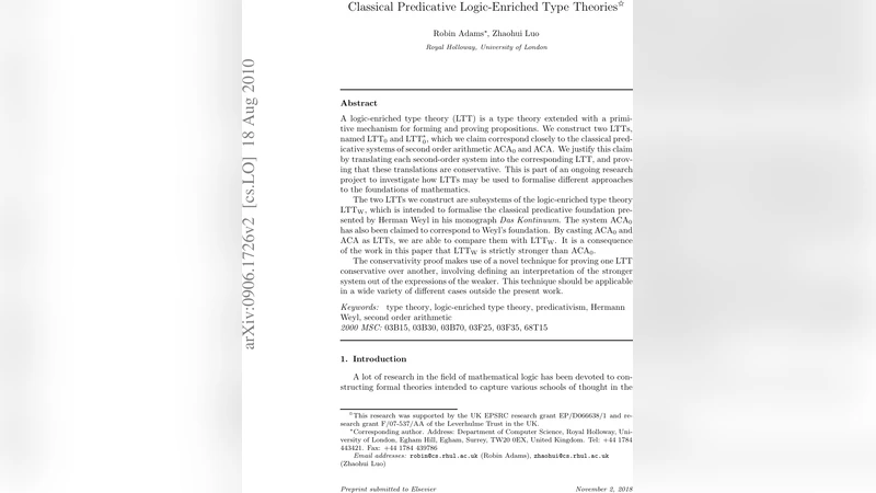 Classical Predicative Logic-Enriched Type Theories