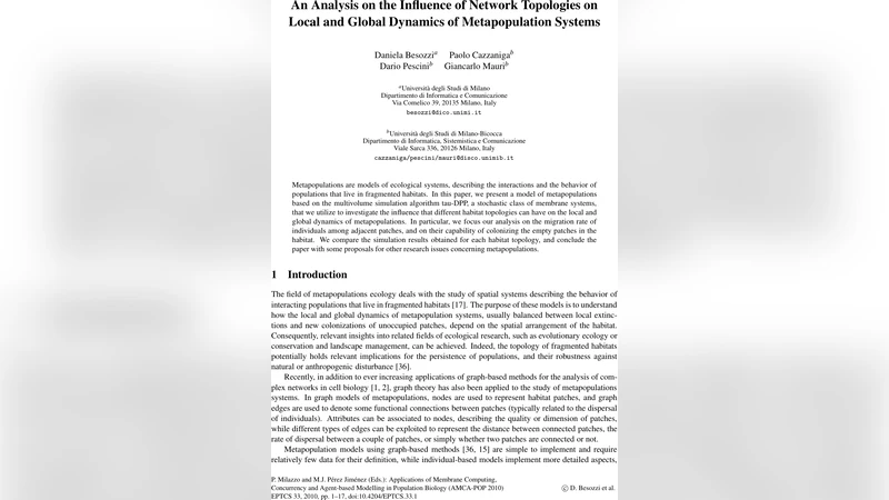 An Analysis on the Influence of Network Topologies on Local and Global   Dynamics of Metapopulation Systems