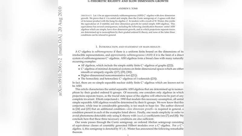 K-theoretic rigidity and slow dimension growth