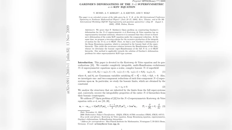 Gardners deformations of the N=2 supersymmetric a=4-KdV equation