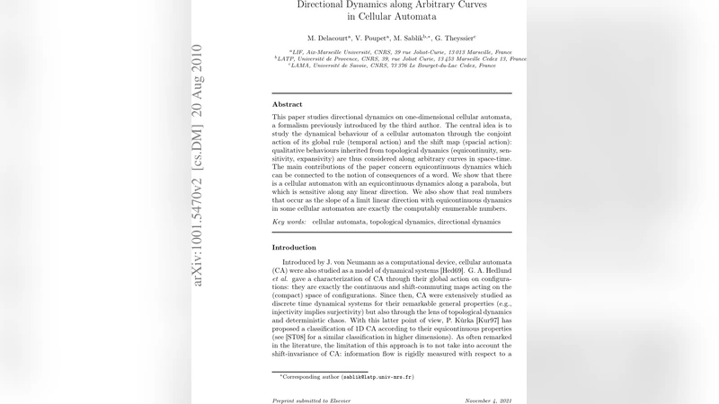 Directional Dynamics along Arbitrary Curves in Cellular Automata