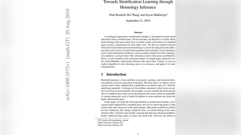 Towards Stratification Learning through Homology Inference