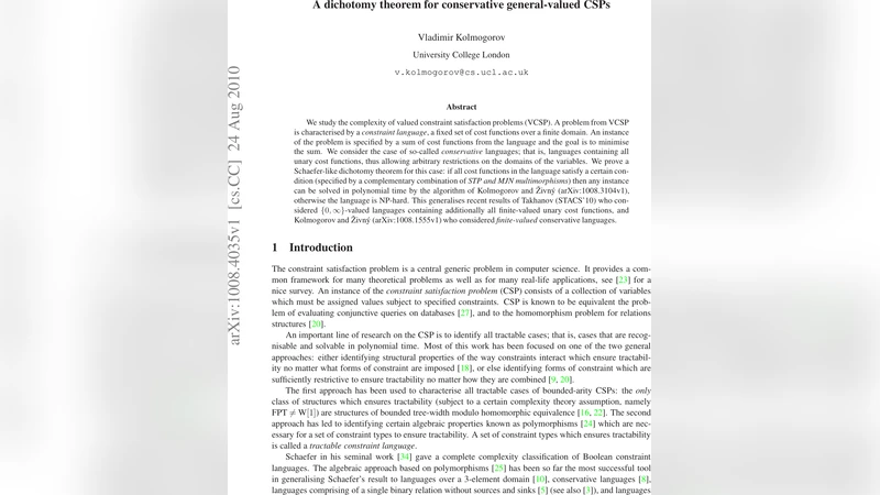A dichotomy theorem for conservative general-valued CSPs