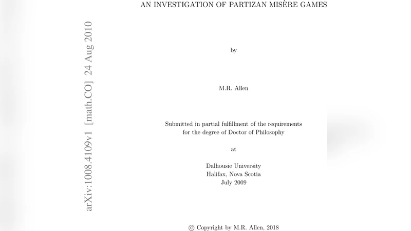 An Investigation of Partizan Misere Games