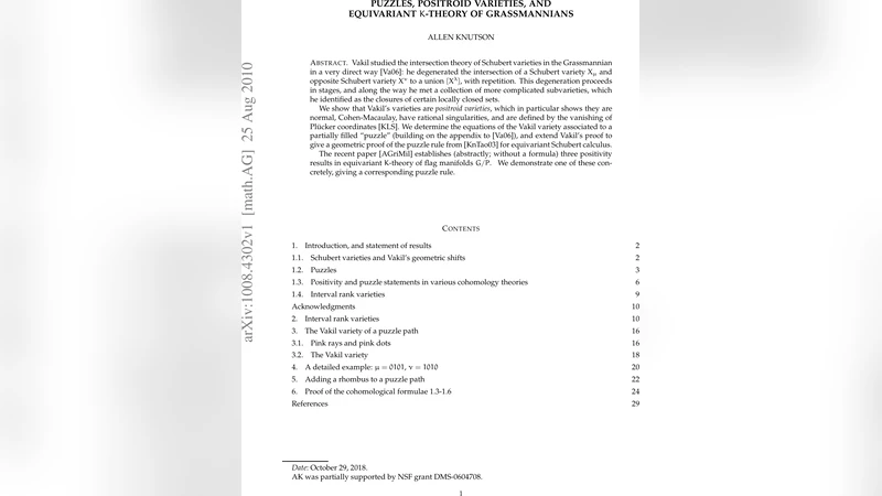 Puzzles, positroid varieties, and equivariant K-theory of Grassmannians
