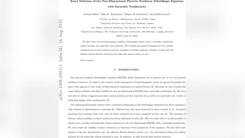 Exact Solutions of the Two-Dimensional Discrete Nonlinear Schr"odinger   Equation with Saturable Nonlinearity