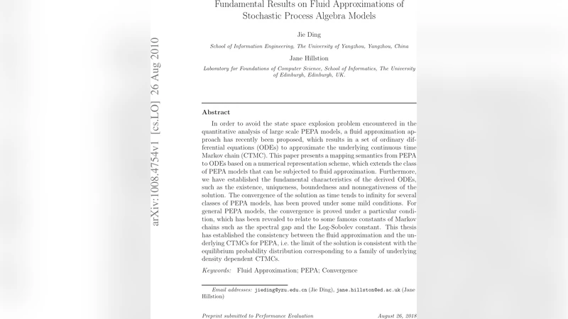 Fundamental Results on Fluid Approximations of Stochastic Process   Algebra Models