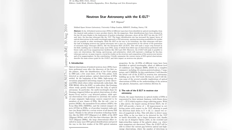 Neutron Star Astronomy with the E-ELT