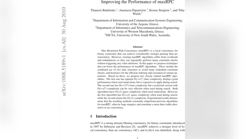 Improving the Performance of maxRPC