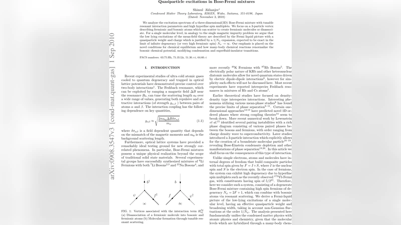 Quasiparticle excitations in Bose-Fermi mixtures