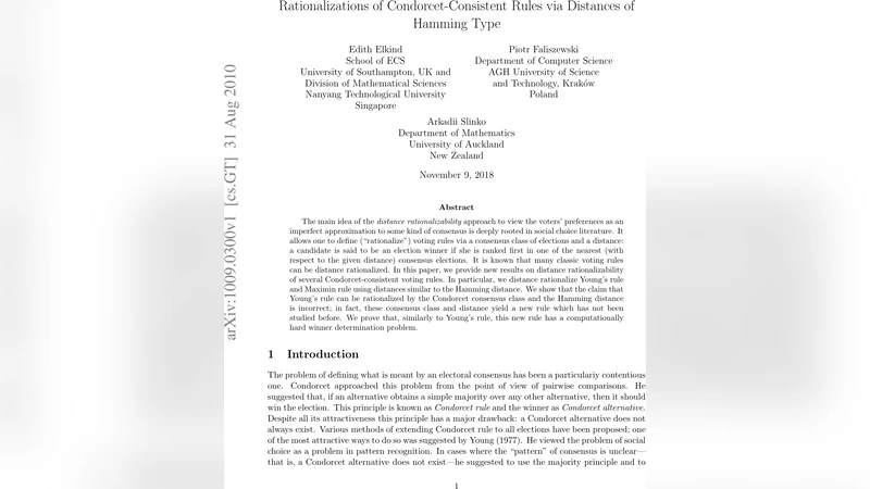 Rationalizations of Condorcet-Consistent Rules via Distances of Hamming   Type