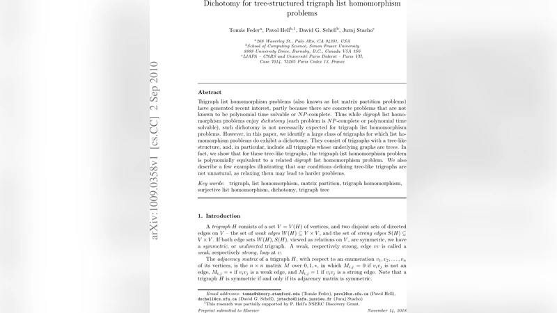 Dichotomy for tree-structured trigraph list homomorphism problems