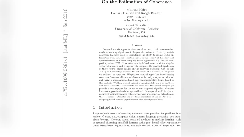 On the Estimation of Coherence