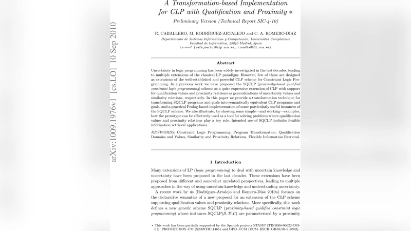A Transformation-based Implementation for CLP with Qualification and   Proximity
